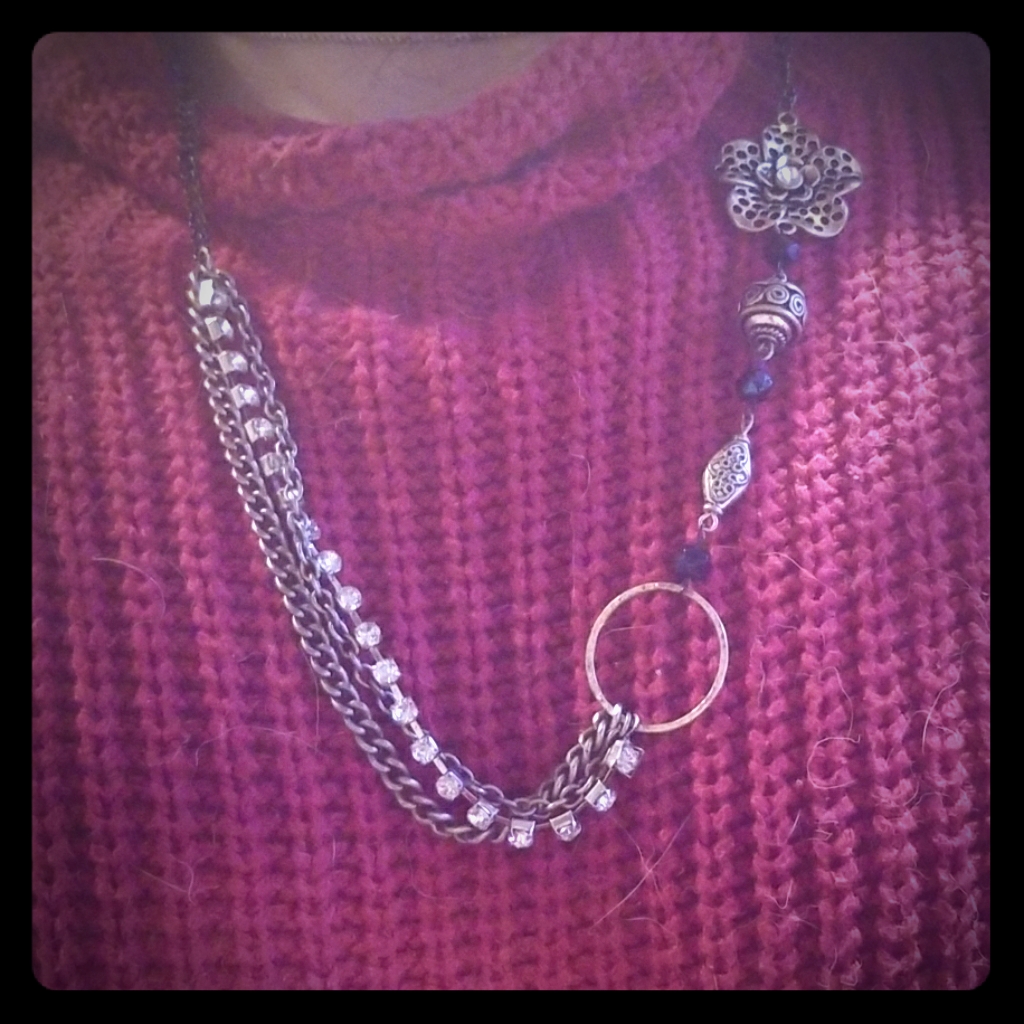Asymmetrical Floral Necklace